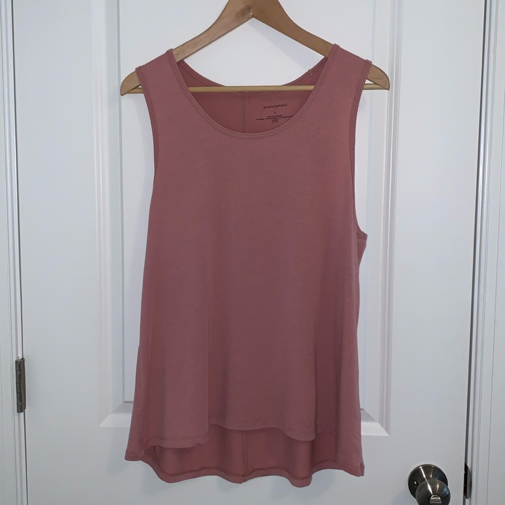 Banana Republic Factory workout/activewear tank dusty rose pink size L